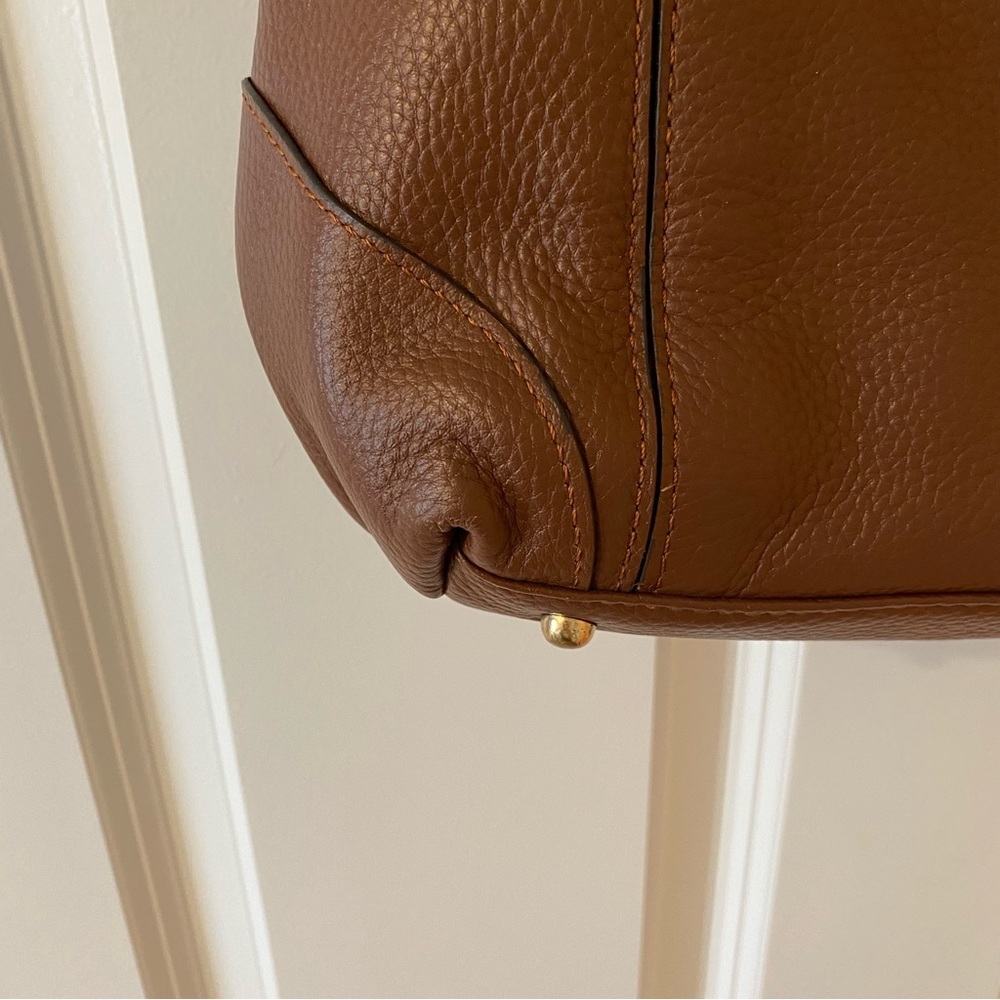Lodis Kierra Brown Pebble Grain Leather Large Tote Shoulder‎ Bag - Picture 5 of 12
